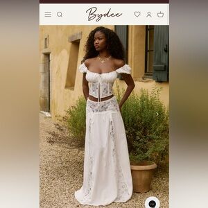 Bydee White Lace Off-Shoulder Dress